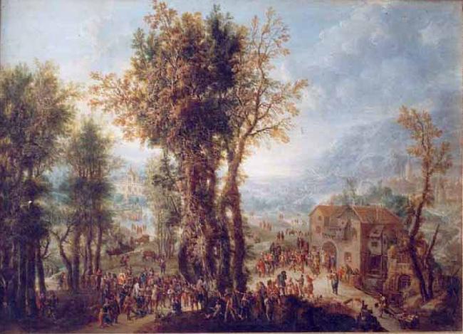  Folk Party near a Mill, oil on copper, in the collection of the Brukenthal National Museum